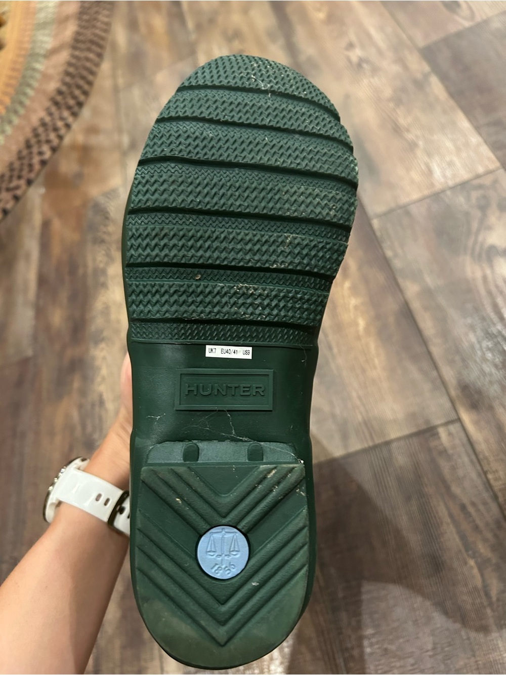 Hunter Green Tall Rain Boots - Dark Green - Picture 6 of 7